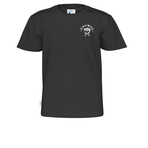 Pihvimies PREMIUM Lasten Musta Luomu T-paita Logolla Thumbnail