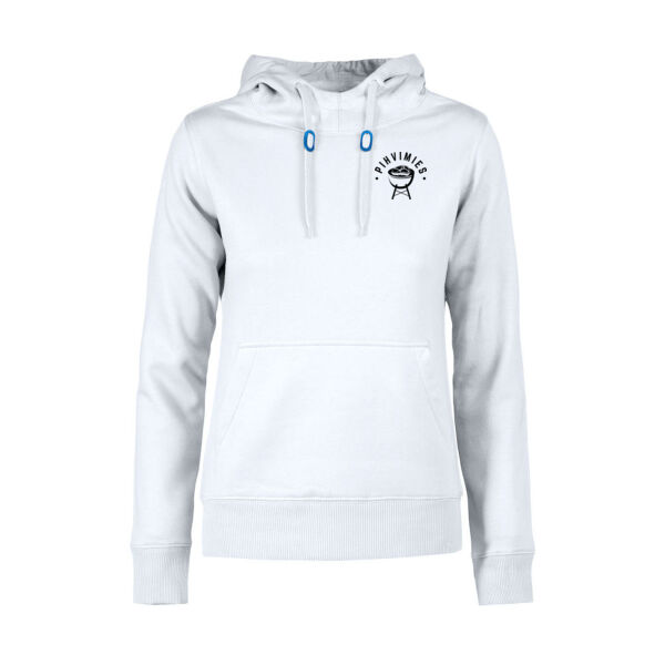 Pihvimies Naisten Valkoinen Huppari Logolla  Thumbnail