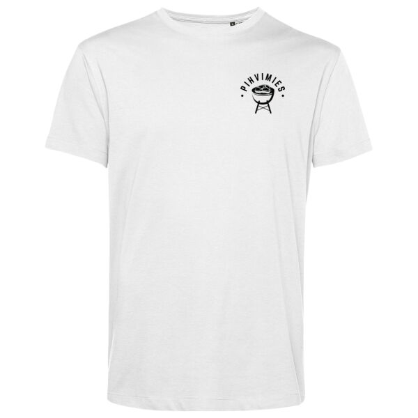 Pihvimies Unisex Luomu T-Paita Mustalla Logolla Thumbnail